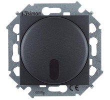 Simon 15 Графит Светорегулятор с управлением от ИК пульта, проходной, 500Вт, 230В, винт. зажим  1591713-038  Simon