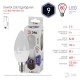 Лампа светодиодная LED 9Вт Е14 6000К smd B35-9W-860-E14  Б0031403  ЭРА
