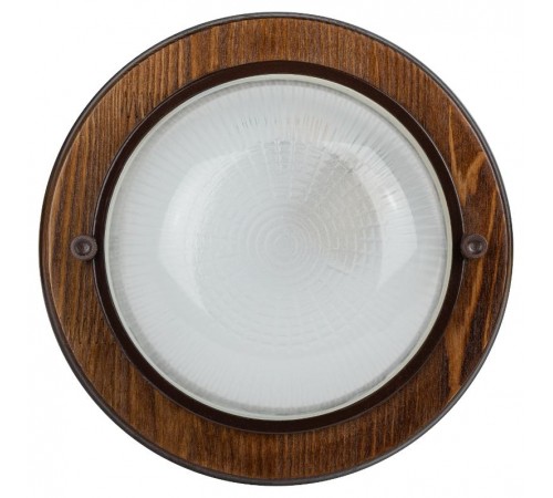 Светильник пылевлагозащищенный под лампу для ЖКХ НБО 03-60-021 Серия КАНТРИ (дерево), 60 Вт, Е27, 220В, IP54 без источника света  Б0048414  ЭРА