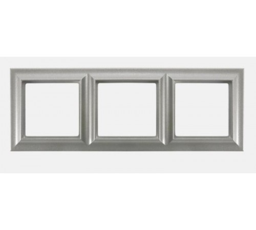 Рамка 3-поста; Eco Profi  Standart; термопласт; алюминий  EPS483AL  Jung