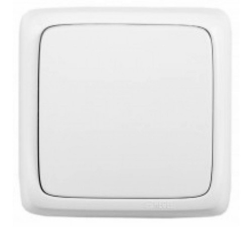 Выключатель открытой установки, одноклавишный, с изолирующей пластиной, цвет белый  ВА16-113  HEGEL