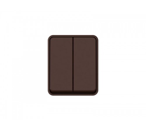 AtlasDesign Profi54 Коричневый О/У Выключатель 2-клавишный 10 АХ  ATN546051  SE