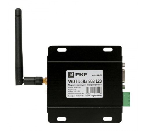 Модем беспроводной передачи данных WDT LoRa 868 L20 PROxima  wdt-L868-20  EKF