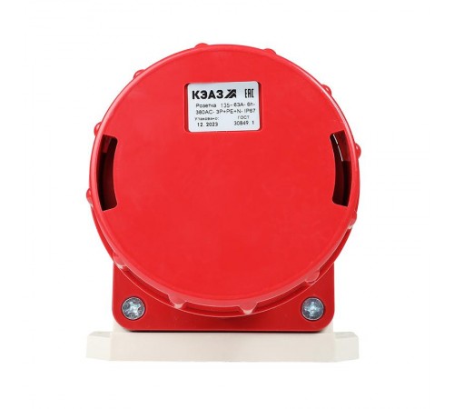 Розетка 135-63А-6h-380AC-3P+PE+N-IP67  241221  КЭАЗ