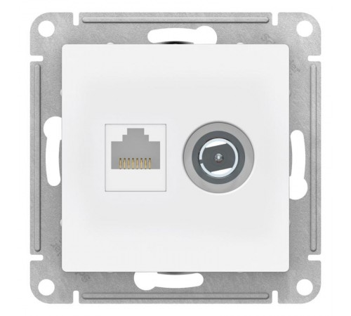 AtlasDesign Лотос Розетка 2-ая TV + компьютерная RJ45, кат. 5Е  ATN001389  SE