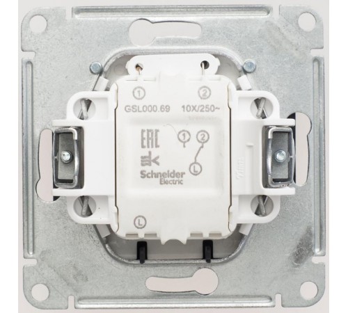 Glossa Антрацит Выключатель карточный, сх.6  GSL000769  SE