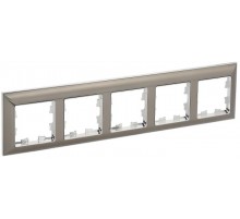 BRITE Рамка 5-ая РУ-5-Бр хром/никель  BR-M52-12-4-K23  IEK