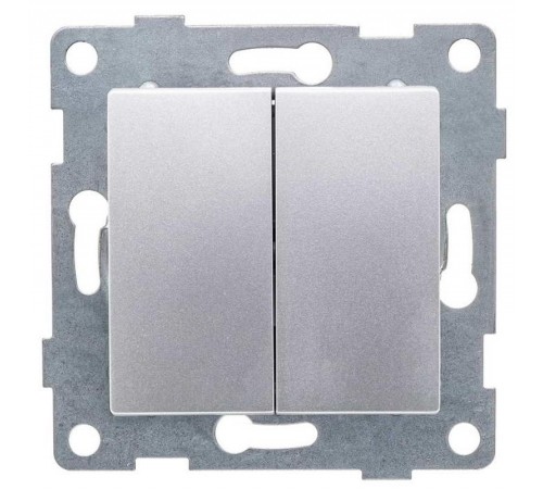 Ugra Выключатель 2кл., СУ , 10А, 250В, серебро  С11В2-004  GUSI Electric