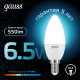 Лампа светодиодная LED 6,5Вт E14 220В 4100К свеча  103101207  Gauss