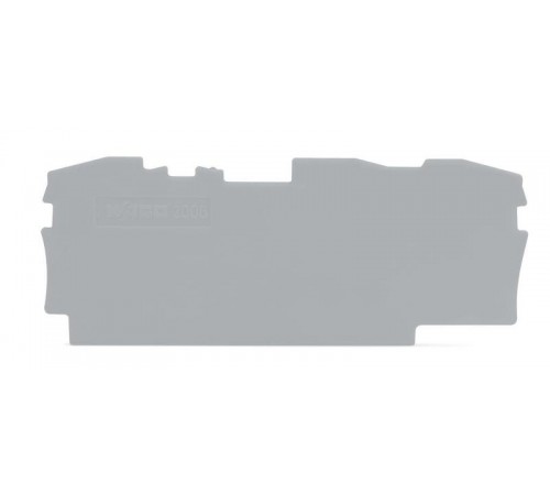 Торцевая и промежуточная пластина; толщиной 1 мм; серые (уп/25шт)  2006-1391  WAGO