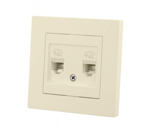 Розетка двойная телефонная RJ11 сл. кость "Сенеж"   SQ1816-0147  TDM