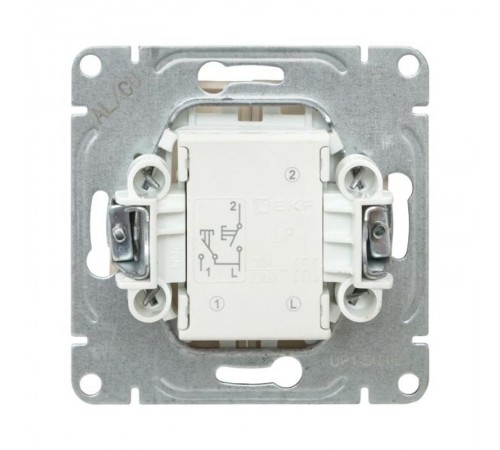 Механизм выключателя, двухклавишный, кнопочный, кремовый Эпика  UP1-SWI-23 EKF