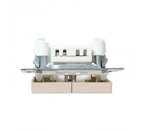 Механизм выключателя, двухклавишный, кнопочный, кремовый Эпика  UP1-SWI-23 EKF