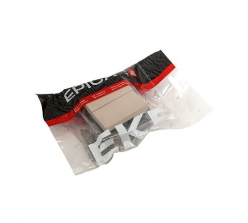 Механизм выключателя, двухклавишный, кнопочный, кремовый Эпика  UP1-SWI-23 EKF