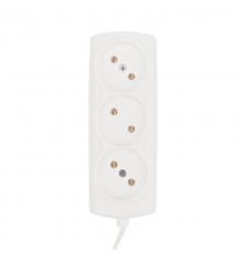 Удлинитель STANDARD 3 гнезда, 7 м, 2х0.75 кв.мм, б/з, белый  11-7215  PROconnect