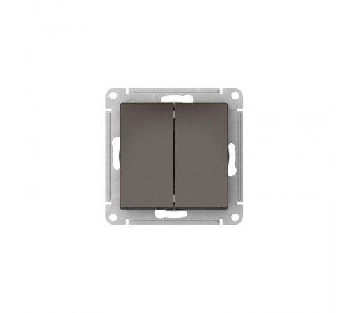 AtlasDesign Мокко Выключатель 2-клавишный, сх.5, 10АХ, механизм, быстрозажимные клеммы  ATN000651S  SE