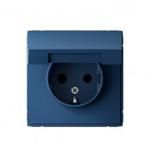 ArtGallery Аквамарин Аквамарин Розетка с заземлением, со шторками, с крышкой, 16А, IP20, механизм  GAL001146  SE