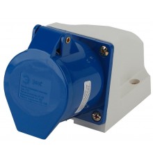 Розетка стационарная наружная 123 2Р+РЕ 32А 220В IP44  Б0032877  ЭРА