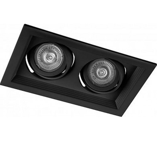Светильник встраиваемый карданный под лампу MR16 DLT202 2x50W MR16 G5.3 черный  32442  FERON