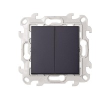 Simon 24 Графит Выключатель 2-кл.  2450398-038  Simon