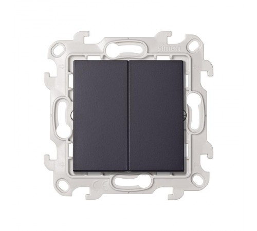 Simon 24 Графит Выключатель 2-кл.  2450398-038  Simon