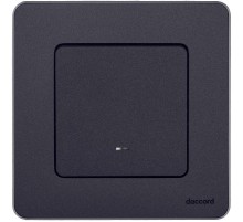 Inspiria Антрацит Переключатель проходной 1-клавишный с подсветкой С/У без рамки  673663  Legrand