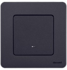 Inspiria Антрацит Переключатель проходной 1-клавишный с подсветкой С/У без рамки  673663  Legrand