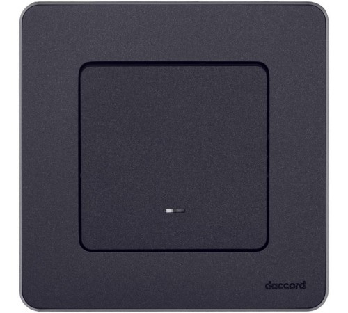 Inspiria Антрацит Переключатель проходной 1-клавишный с подсветкой С/У без рамки  673663  Legrand