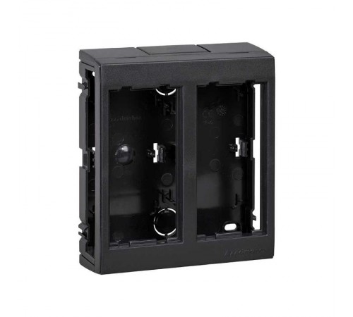 Simon Connect Дополнительный блок настенный на 2 S-модуля Сима Про, поверхностный монтаж, графит  SBC250-14  Simon