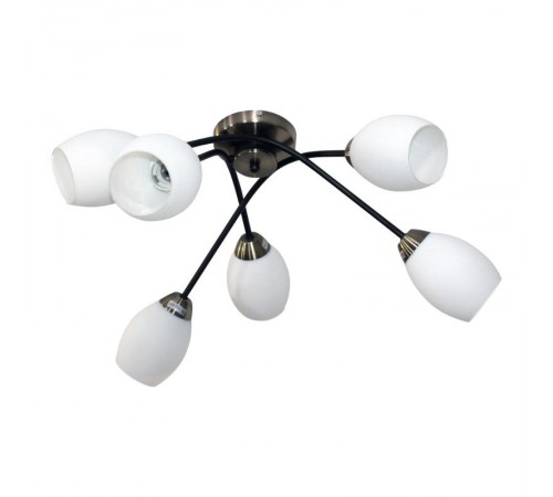 Светильник 11267В-3/6 черн (Плафон 8368) НПБ 01-6х60-120 Е27  1005404893  Элетех