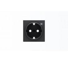 Накладка для розетки SCHUKO с линзой для контрольной подсветки, серия SKY, цвет чёрный барх.2CLA858880A1501 ABB