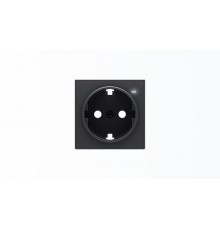 Накладка для розетки SCHUKO с линзой для контрольной подсветки, серия SKY, цвет чёрный барх.2CLA858880A1501 ABB