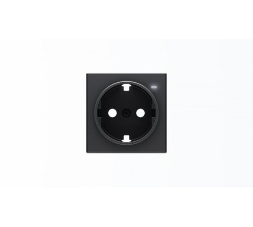Накладка для розетки SCHUKO с линзой для контрольной подсветки, серия SKY, цвет чёрный барх.2CLA858880A1501 ABB