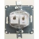 Glossa Перламутр Розетка 2-ая RJ11+RJ45, кат.5E  GSL000685  SE