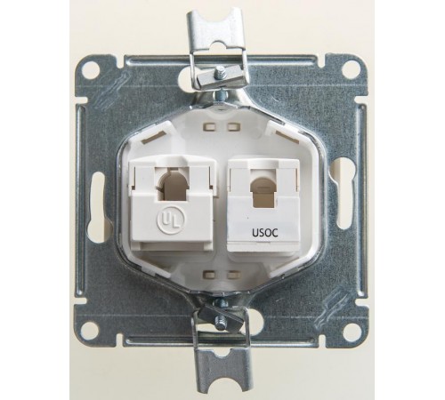 Glossa Перламутр Розетка 2-ая RJ11+RJ45, кат.5E  GSL000685  SE