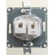 Glossa Перламутр Розетка 2-ая RJ11+RJ45, кат.5E  GSL000685  SE