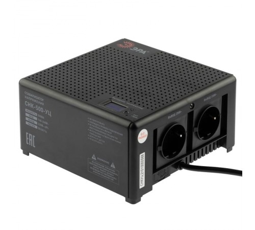 Стабилизатор напряжения   CНК-500-УЦ компактный универсальный, 140-260В/220В, 500ВА  Б0051109  ЭРА