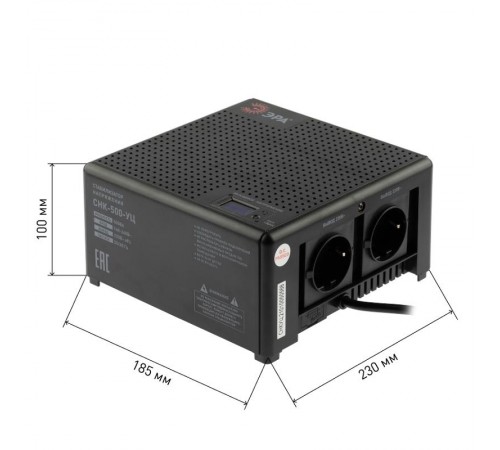 Стабилизатор напряжения   CНК-500-УЦ компактный универсальный, 140-260В/220В, 500ВА  Б0051109  ЭРА