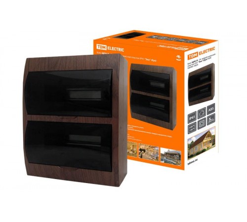 Бокс пластиковый навесной ЩРН-П-24 модулей  IP41 "Эко" (бук)   SQ0901-0025  TDM