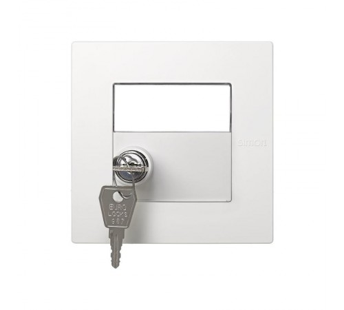 Simon 27 Крышка откидная для розетки с универсальным замком (механизм S27), (+ключ 2шт), IP44, IK07, Scudo, б  2705091-030  Simon