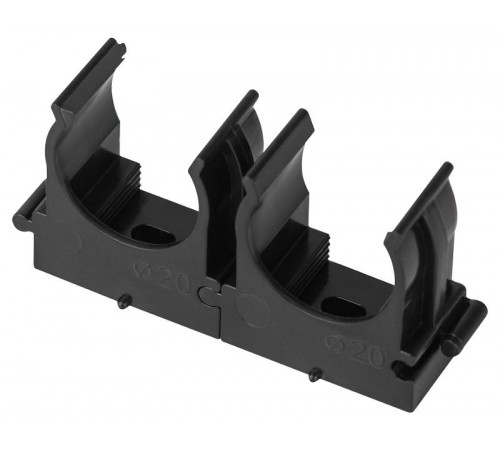 Крепеж клипса для труб  CLIP-20-B-MP d 20мм черный для монтажного пистолета (прямой монтаж) 100шт CLIP-20-B-MP  Б0062030  ЭРА