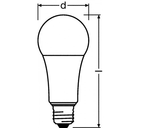 Лампа светодиодная LED SCLA150 14W/827 230VFR E2710X1RU OSRAM  4058075056985  LEDVANCE