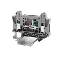 Клемма измерительная, для вставных изолированных перемычек, винт. зажим, 2 подкл., 6 кв.мм, серая  TUR-6-T-HV  DKC