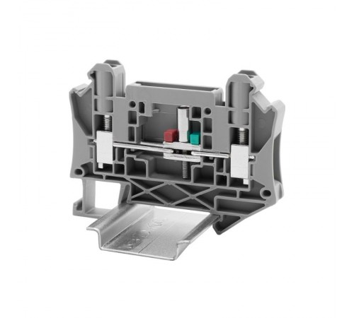 Клемма измерительная, для вставных изолированных перемычек, винт. зажим, 2 подкл., 6 кв.мм, серая  TUR-6-T-HV  DKC