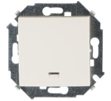 Simon 15 Сл. кость Выключатель 1-кл с подсветкой, 16А 250В, винт. зажим  1591104-031  Simon
