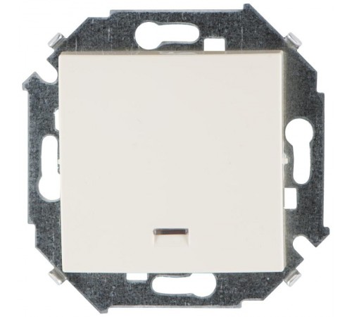 Simon 15 Сл. кость Выключатель 1-кл с подсветкой, 16А 250В, винт. зажим  1591104-031  Simon