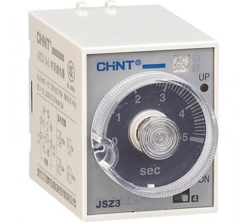 Реле времени миниатюрное JSZ3A-F многодиапазонная задержка выключения 0,25-2/2min/2/12h AC220V  294325  CHINT