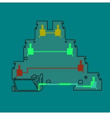 Клемма D4/6.T3.P, 3-уровня+земля, все зажимы соединены перемычкой винт 4мм.кв.  1SNA299684R0200  TE
