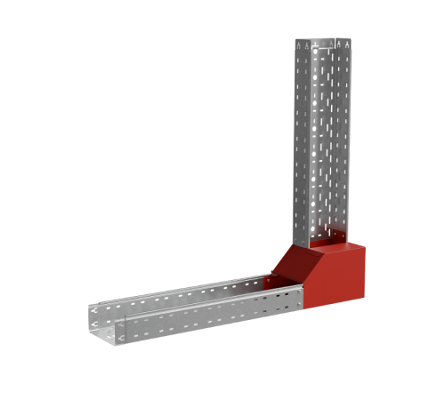 Угол вертикальный внутренний L 80х200 мм с разворотом трассы на 90 град "ПЛЮС"  NLPDplus90-80-200-L  КМ-профиль