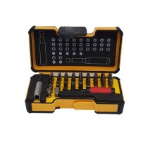 Набор бит SL/PZ/PH/HEX/Tx/SQ с рукояткой ERGONIC и битодержателем STAR в кейсе, 38 шт  02073806  Felo